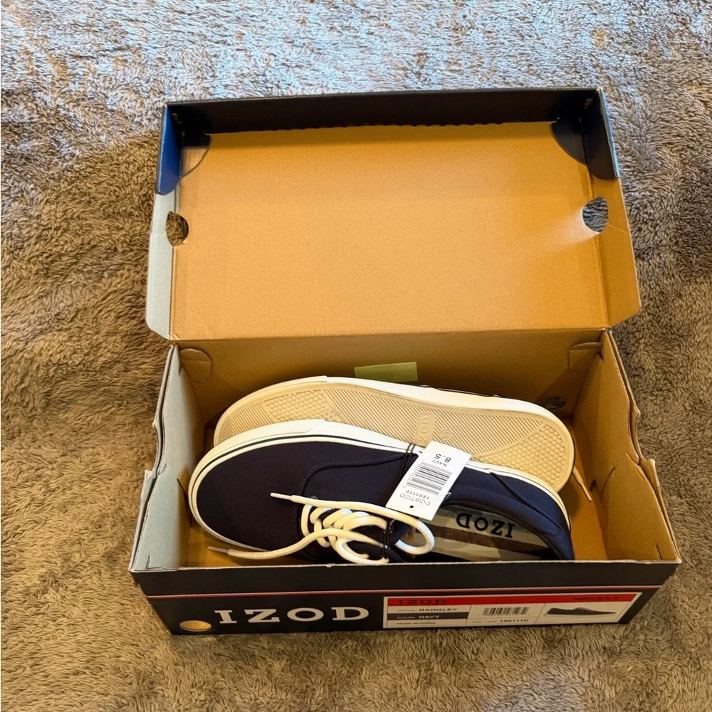 Izod Men's Navy Rangley Memory Foam Shoes